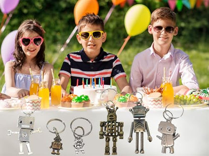 12 Packs Bulk Small Metal Robots for School Summer Holiday Party Favors and End Of Year Students Prizes From Teacher
