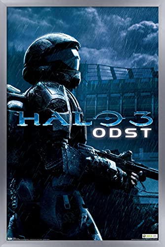 Trends International Halo: ODST - Key Art Wall Poster, 14.725" x 22.375", Silver Framed Version - color: Silver Framed Version, size: 22.4"L x 14.7"W