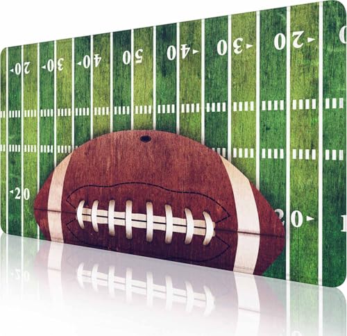 Gaming Mouse Pad Large, Keyboard Mouse Mat Desk Pad, Non-Slip Rubber Base with Stitched Edges Mousepad, 31.5X15.7 inch American Football Field and Ball - color: American Football Field and Ball, size: 31.5L x 15.7W inches