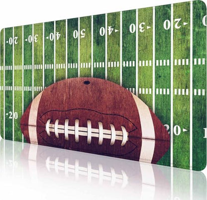 Gaming Mouse Pad Large, Keyboard Mouse Mat Desk Pad, Non-Slip Rubber Base with Stitched Edges Mousepad, 31.5X15.7 inch American Football Field and Ball - color: American Football Field and Ball, size: 31.5L x 15.7W inches
