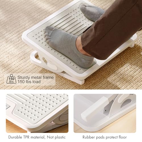EUREKA ERGONOMIC Tilt Adjustable Footrest, Foot Rest for Under Desk at Work with Massage Surface, Office Foot Rest Under Desk with 20 Degree Tilt No Locking, Metal Frame - style: Ergonomic