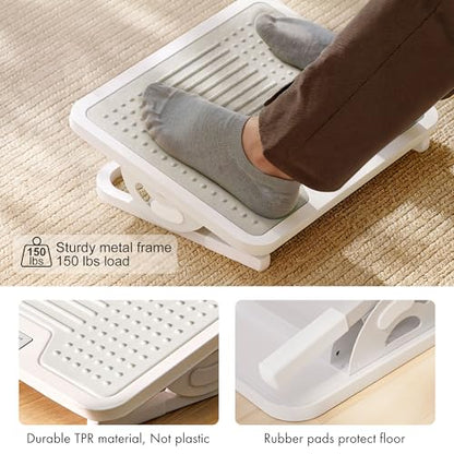 EUREKA ERGONOMIC Tilt Adjustable Footrest, Foot Rest for Under Desk at Work with Massage Surface, Office Foot Rest Under Desk with 20 Degree Tilt No Locking, Metal Frame - style: Ergonomic