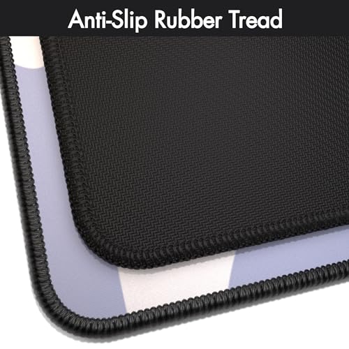 Gamer Boss - Gaming Mouse Pad - 48 x 24 Inches - 4mm Thick with Stitched Edges, Non-Slip Rubber Base, Premium Cloth Mousepad, Desk Mat for Laptop, Keyboard, Computer & PC (Mega, Smoke) - color: Smoke, size: 48" x 24"