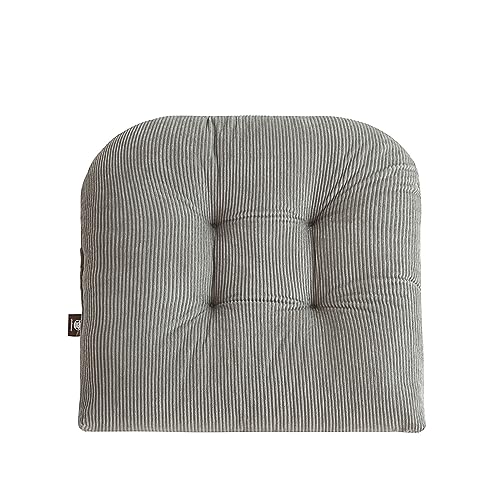 Outdoor Patio Cushion, Rocking Chair Cushion, Tufted Pads, Set of Upper and Lower with Ties Pack of 2 (2 Sets) - Back 20"×17", Seat 17"×17" (Grey) - color: Grey