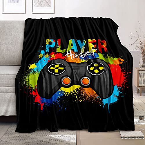 lirs Bedding Gaming Throw Blanket 60" x 50’’ Super Soft, Fleece, Gamer Gift for Couch Sofa for for Kids Boys Teens Video Game (MT-A19, 60’’x50) - color: Mt-a19, size: 60’’x50"