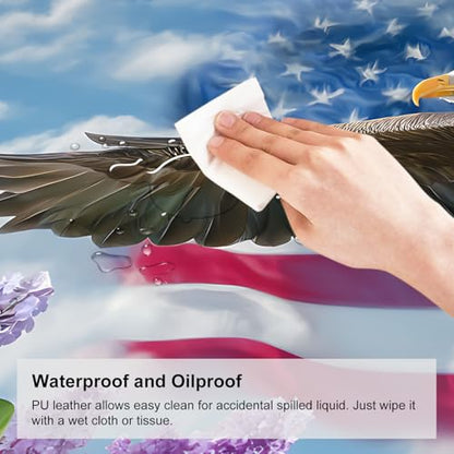 Mouse Pad, Large Anti-Slip with Stitched Edges Desk Mat Desktop Laptop Computer Desk Keyboard Mat,Table Protector Blotter Mat (Flowers and Eagles, 31.5" x 11.8") - color: Flowers and Eagles, size: 31.5" x 11.8"