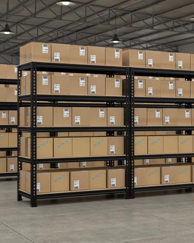 PrimeZone 32" W x 16" D x 63" H Storage Shelves - 5 Tier Adjustable Garage Storage Shelving, Heavy Duty Metal Storage Utility Rack Shelf Unit for Warehouse Pantry Closet Kitchen, Black - size: 32"W x 16"D x 63"H