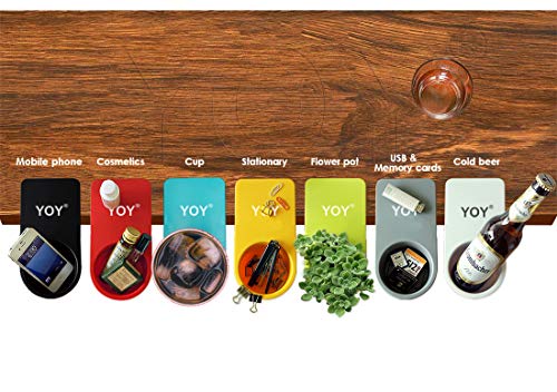 YOY Drink Cup Holder Clip - Table Desk Side Water Glass Beer Bottle Beverage Soda Coffee Mug Holder Cup Saucer Clip Design for Home Office, Black - color: Black, size: 1 Pack