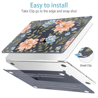 Mektron Case for 2026 MacBook Neo 13-inch A18 Pro chip A3404 Laptop Cover with 13-inch (Diagonal) Liquid Retina Display+ Keyboard Cover+ Screen Protector, Flower C400 - color: Flower C400