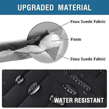 H.VERSAILTEX Armrest Covers for Sofa Water Resistant Couch Arm Covers Remote Control Holder Sofa Armrest Organizer for Magazine, Tablet, Phone, iPad(Set of 2, Black/Grey) - color: Double Diamond-black/Grey