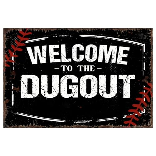 Baseball Signs Aluminum 12x8 Inch - Vintage Metal Wall Art for Boys Room Decor; An Ideal Baseball Gift for Fans - color: PM321038, size: 12" x 8"