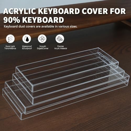 Acrylic Keyboard Dust Cover,98 Keys Transparent Mechanical Keyboard Protective Cover,Compatible with Computer Gaming Keyboards (14.96''x5.31''x0.87'') - size: 98 keys