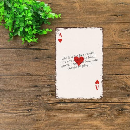 Funny Metal Signs Ace Positive Saying Posters Wall Art Tin Sign For Home Room Office Decor 8x12inch