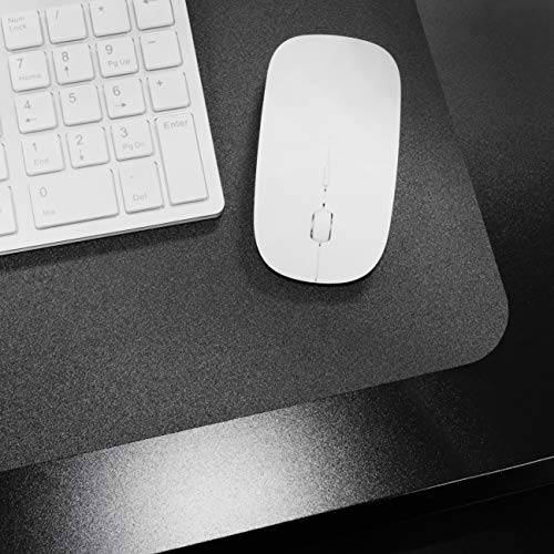 Floortex® Desktex® Black Vinyl, Rectangular Desk Pad - 20" x 36" - size: 36" x 20"