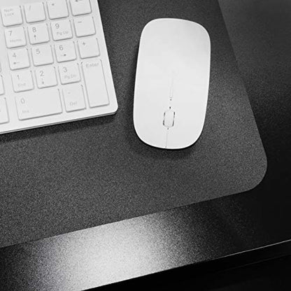 Floortex® Desktex® Black Vinyl, Rectangular Desk Pad - 20" x 36" - size: 36" x 20"