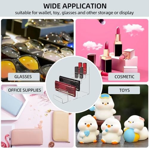Acrylic Wallet Display Stand Purse Handbag Organizer, Clear Jewelry Riser Display Stand Purse Display Rack, Acrylic Display Shelf for Cosmetic Perfume Jewelry Sunglasses Handbag (4 Tier) - size: 1PCS-4 Tier
