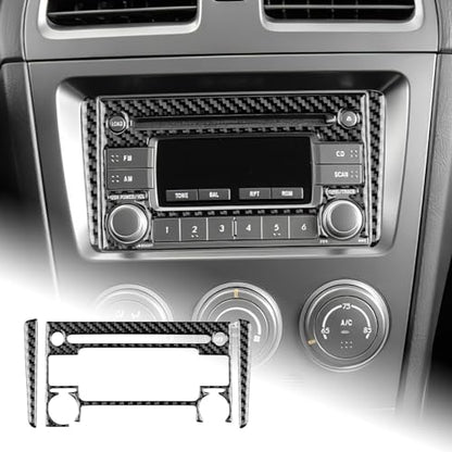 AIRSPEED for Subaru Impreza 2005 2006 2007 Center Screen CD Button Frame Cover Carbon Fiber Center Console Interior Trim Accessories, Black - color: CD Button Frame Black