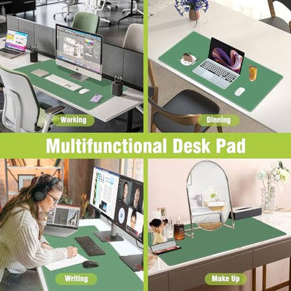Green Mouse Pad, Smooth Mouse Pads, Non-Slip Rubber Base & Waterproof Gaming Mouse Pad, 31.5L x 11.8W Inches Large Mousepad for Computer, Office & Home, Multifunctional Large Mousepad - color: Olive Green, size: 31.5L x 11.8W inches
