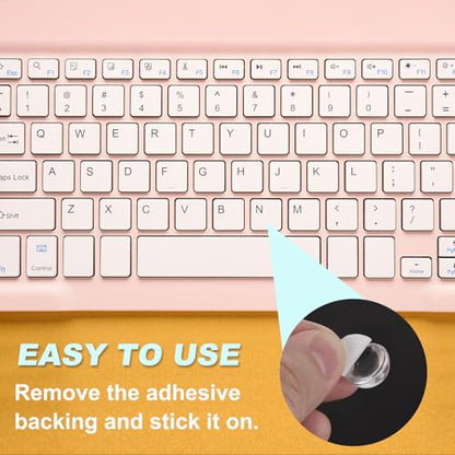 32Pcs Glass Nail Art Typing Stickers - Protective Adhesive Clear Glass Long Nail Keyboard Cover 3D Raised Keyboard Cover Skin, Clear
