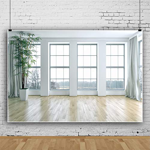 6x4ft Polyester House Interior Living Room Backdrop Boudoir Window Home Interior Room Decor Bridal Shower Wedding Photography Background Birthday Inside House Indoor YouTube Video Photo Props - size: 6x4FT
