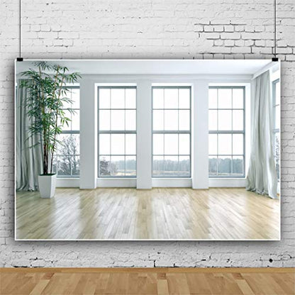 12x8ft Polyester House Interior Living Room Backdrop Boudoir Window Home Interior Room Decor Bridal Shower Wedding Photography Background Birthday Inside House Indoor YouTube Video Photo Props - size: 12x8FT