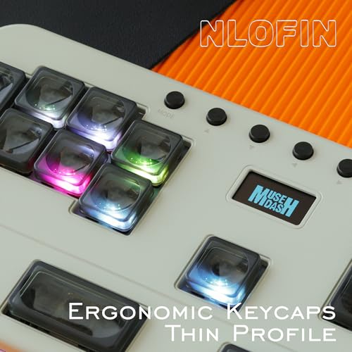 Gaming Keyboard for Music Rhythm Games Customizable Mechanical Keyboard (Grey) - color: Grey