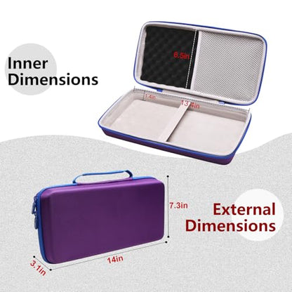 LTGEM Case Compatible with Logitech POP ICON Combo Bluetooth Keyboard and Mouse Combo, Office Travel Carrying Storage Bag - Purple+Gray(Case Only) - color: Purple