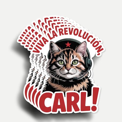 (5Pcs) Princess Donut Revolucion Carl Stickers 3 Inch, Dungeon Crawler Carl Poster, Funny Fantasy Quote Decals for Fans, Gaming Enthusiasts Waterproof Vinyl Decal for Laptop, Book, Car, Phone