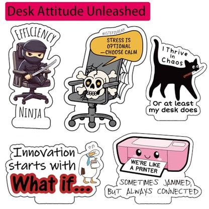 1step2dream Funny Office Stickers Motivational - Decals for Coworkers, Office Workers & Corporate Professionals - Waterproof Vinyl Laptop, Journal, Phone Decals