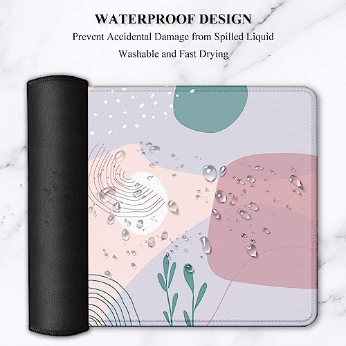 LATEEFAH Desk Mat, Mouse Pad with Wrist Rest, 4-in-1 Large Mouse Pads for Desk, Ergonomic Mouse Pad and Keyboard Wrist Rest Gaming Keyboard Mat for Office, Home - color: 4Pcs-Pastel Abstract