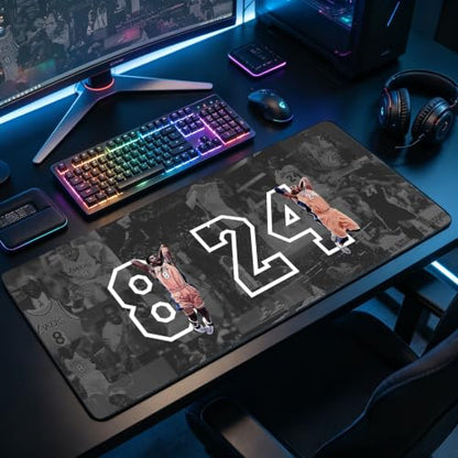 31.5x11.8 Inch Non-Slip Long Extended Large Gaming Mouse Pad with Stitched Edges XL Laptops Keyboard Mouse Mat(8&24) - color: 8&24