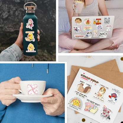 Funny Holographic Stickers for Adults, 150Pcs Sarcastic Stickers Vinyl Hilarious Meme Decals for Kindle Phone Case Bumper Water Bottles Laptops Scrapbook