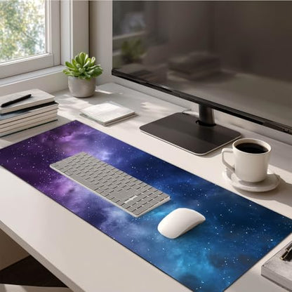 HOMETITUTE XL Mouse Pad Gaming Mousepad Nebula Space Art 31.5x11.8 Inch Non-Slip Keyboard Desktop Protector Mat Diatomite Large Mouse Pad for Home and Office Desk Accessories - color: Galaxy Nebula Space Art