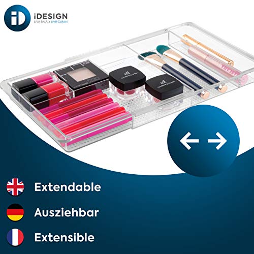 iDesign Expandable Vanity Drawer Organizer, The Clarity Collection – 11.25” to 18.5”, Clear (Pack of 6) - color: Clear, size: Extends up to 18.5 Inches (Pack of 6)