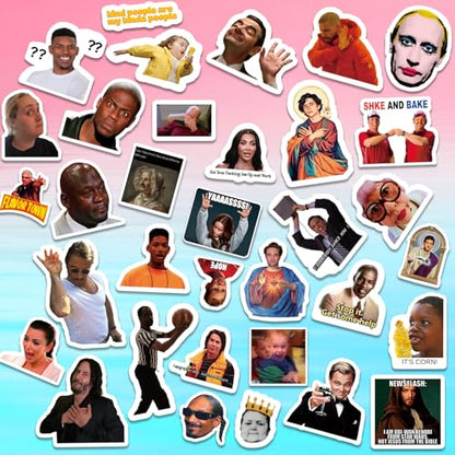 337PCS Funny Meme Stickers Pack, Waterproof Vinyl Decals, No Repeats | Sarcastic stickers for laptops, water bottles, phones, Kindles, journals, scrapbooks, skateboards, luggage, bumpers and more.
