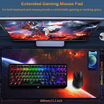 Canjoy Gaming Mouse Pad, Large Extended Mouse Pad Big Computer Mousepad for Home Office Gaming Work 31.5x15.7inch - color: Sunrise