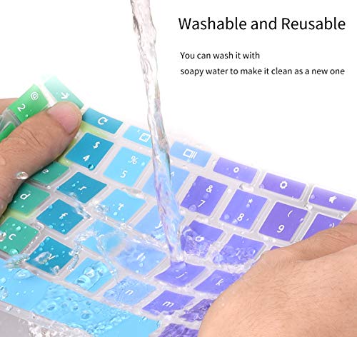 Colorful Keyboard Cover for Lenovo IdeaPad Slim 3 Chromebook 14", Lenovo Chromebook Flex 3 11"/IdeaPad 3 11.6, Flex 5 5i 13/ Spin X360 2-in-1/C330 C340 100e 300e 500e 11.6, Rainbow - color: Rainbow