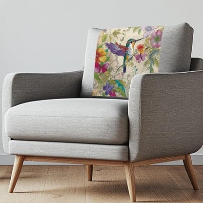Recliner Headrest Protector Hummingbird Head Rest Cover for Recliner Easy to Install Headrest Slipcovers Covers Pet Scratch Resistant Sofa Headrest Covers 2 Pack - color: Hummingbird