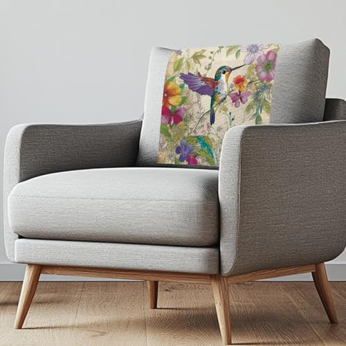 Recliner Headrest Protector Hummingbird Head Rest Cover for Recliner Easy to Install Headrest Slipcovers Covers Pet Scratch Resistant Sofa Headrest Covers 2 Pack - color: Hummingbird