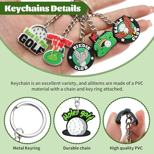 Keychains Bulk,Funny Key Chain for Prizes Incentives Holiday Gifts Birthday Party Favors - color: 30pcs Golf Keychains