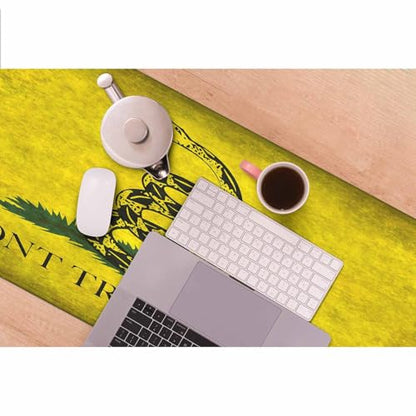 Gadsden Flag Mouse Pad Don't Tread on Me Flag Rattlesnake Keyboard Mat Large Gaming Mousepad for Desk,Office,Bed 35.4"X15.7" - color: Gadsden Flag