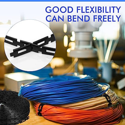 Wesiti 200 ft Plastic Chain Lock Tree Tie 1/2 Inch Wide Adjustable Tree Support Straps Plant String Swing Strap Flexible Reusable Ties for Staking for Garden Accessories - size: 200 FT