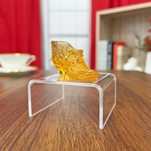 Plymor Clear Acrylic Short Square Display Riser, 1.5" H x 3" W x 3" D (1/8" thick) - size: 1.5" x 3" x 3"