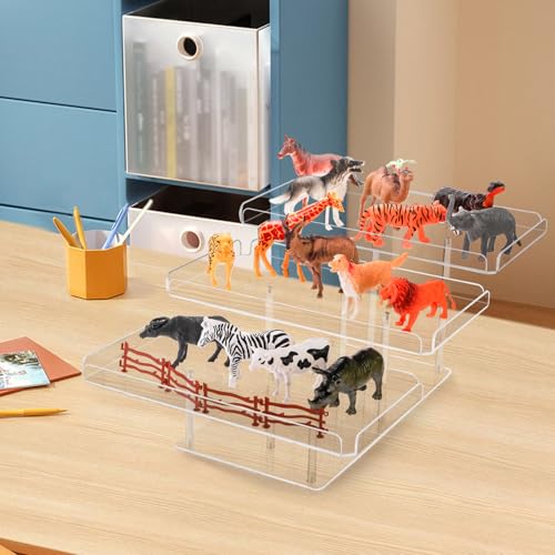 Clear Cupcake Stand, 3 Tiered Acrylic Dessert Table Display Set | 54 Cupcakes Large Food Display Riser Serving Platter for Wedding, Party, Baby Shower, Buffet