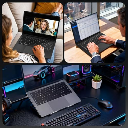 EooCoo Premium Keyboard Cover Skin Protector, Laptop Accessories Compatible with 2026 2025 2024 2023 2022 2021 M5-M1 Pro/Max MacBook Pro 14/16, M5-M2 MacBook Air 13/15, 2026 Mac Neo 13, Silicone Black - color: Black