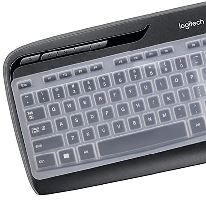 Keyboard Cover for Logitech MK320 K330 MK335 YR002/Y-R0009 Wireless Ultra Thin Silicone Keyboard Protector Skin Logitech MK320 K330 MK335 Accessories-Clear - color: Clear