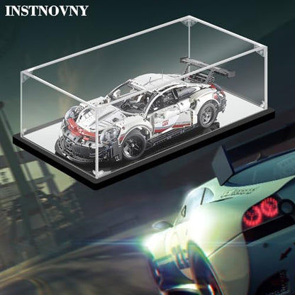 Acrylic Display Case for Collectibles Assemble Lego Model Car Display Cases for Lego Sets 42096 Clear Large Acrylic Box for Display Hobby Toys Action Figures(Black,24.4*11.8*7.9 inch) - size: 24.4*11.8*7.9 inch
