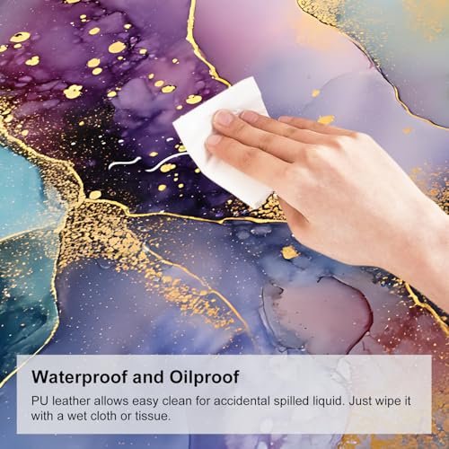 Mouse Pad, Large Anti-Slip with Stitched Edges Desk Mat Desktop Laptop Computer Desk Keyboard Mat,Table Protector Blotter Mat (Purple, 31.5" x 11.8") - color: Purple, size: 31.5" x 11.8"