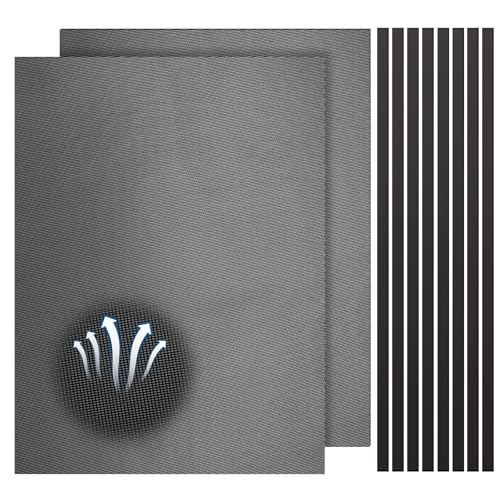 Woanger 2 Pcs 300×400mm DIY PC Case Dust Filter Nylon 80 Mesh PC Fan Mesh Filter Floor Vent Cover Dustproof Cover with Magnetic Strip for Computer Chassis Speaker and More(Black) - color: Black