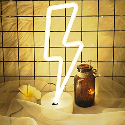 Neon Sign - Cute Room Decor, USB/Battery Powered LED Lights for Bedroom, Gift for Teen Girls with Holder (Warm White) - color: Warm White